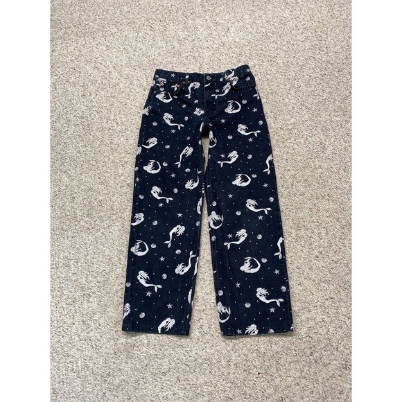 6 Zara High-Rise The Trevor Full Length Straight Leg Mermaid Seashell - Picture 2 of 8